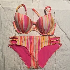 Pink & Yellow Aerie Swimsuit
